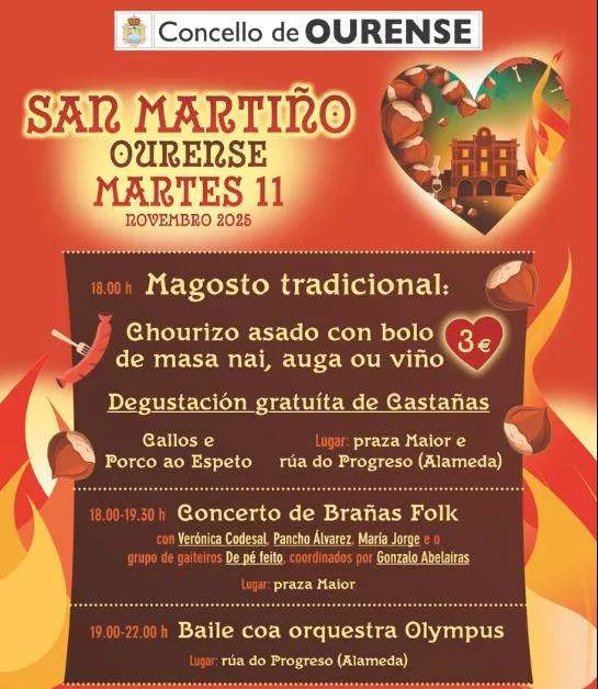 Magosto Tradicional de San Martiño en Ourense 2026 en Ourense