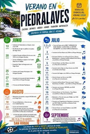 Verano Cultural de Piedralaves 2026